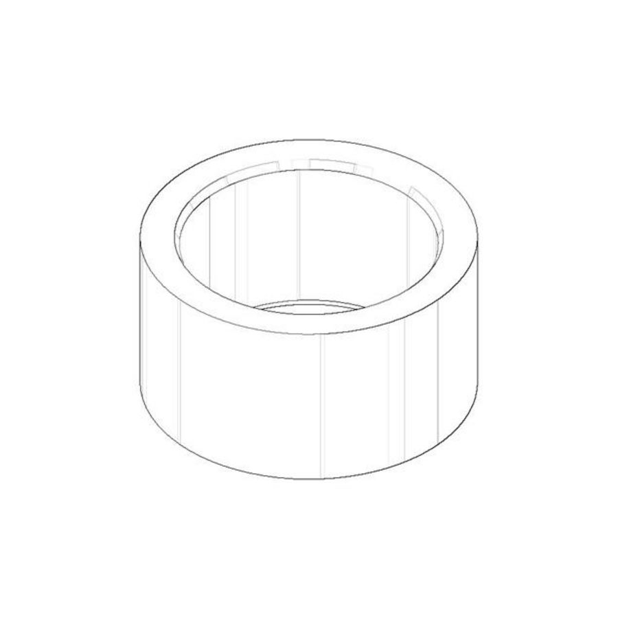 Rozet 38x20mm Dark Platinum gebors.