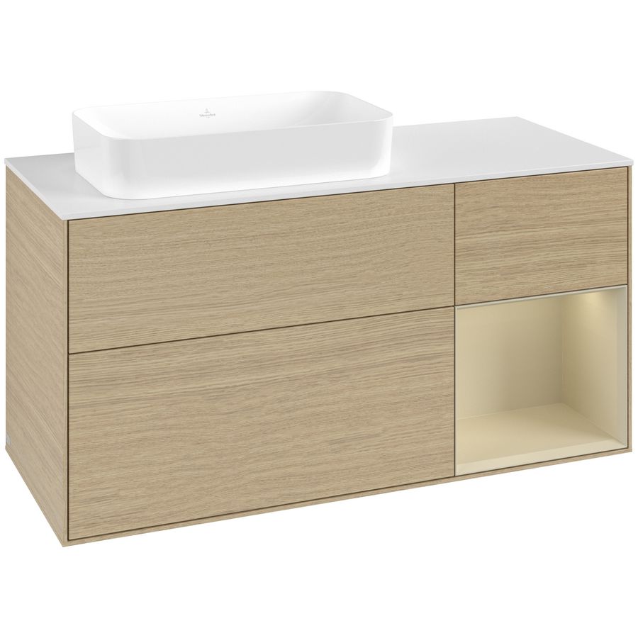 Wastafelonderkast Finion 1200x603x501mm Oak Veneer F691HJPC