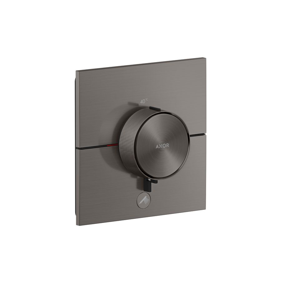 Thermafbouwdeel Highflow 1F square Brushed Black Chrome ShowerSelect ID 36777340