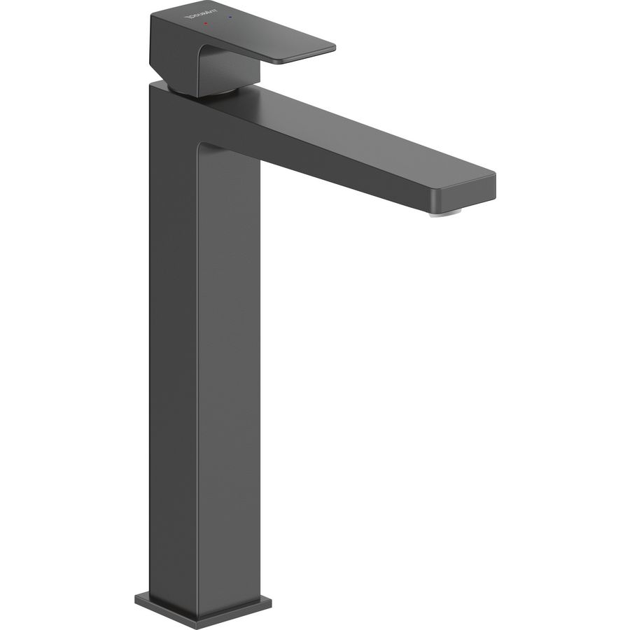 Manhattan 1-hendel wastafelmengkraan XL highriser zwart M 48x220x288mm