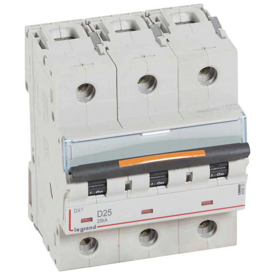 Installatieautomaat 3-polig D-karakteristiek 25A 25kA DX³ DIN