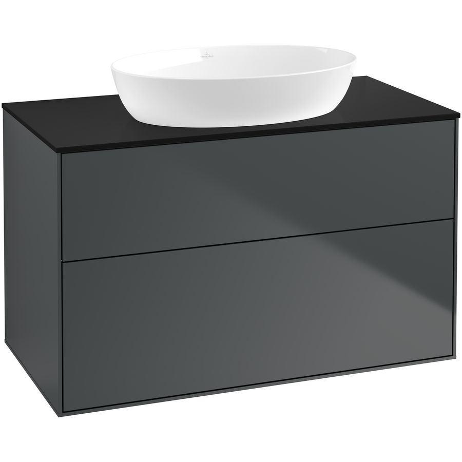 Wastafelonderkast Finion 1000x603x501mm Mid.Blue Matt Lacquer FA0200HG