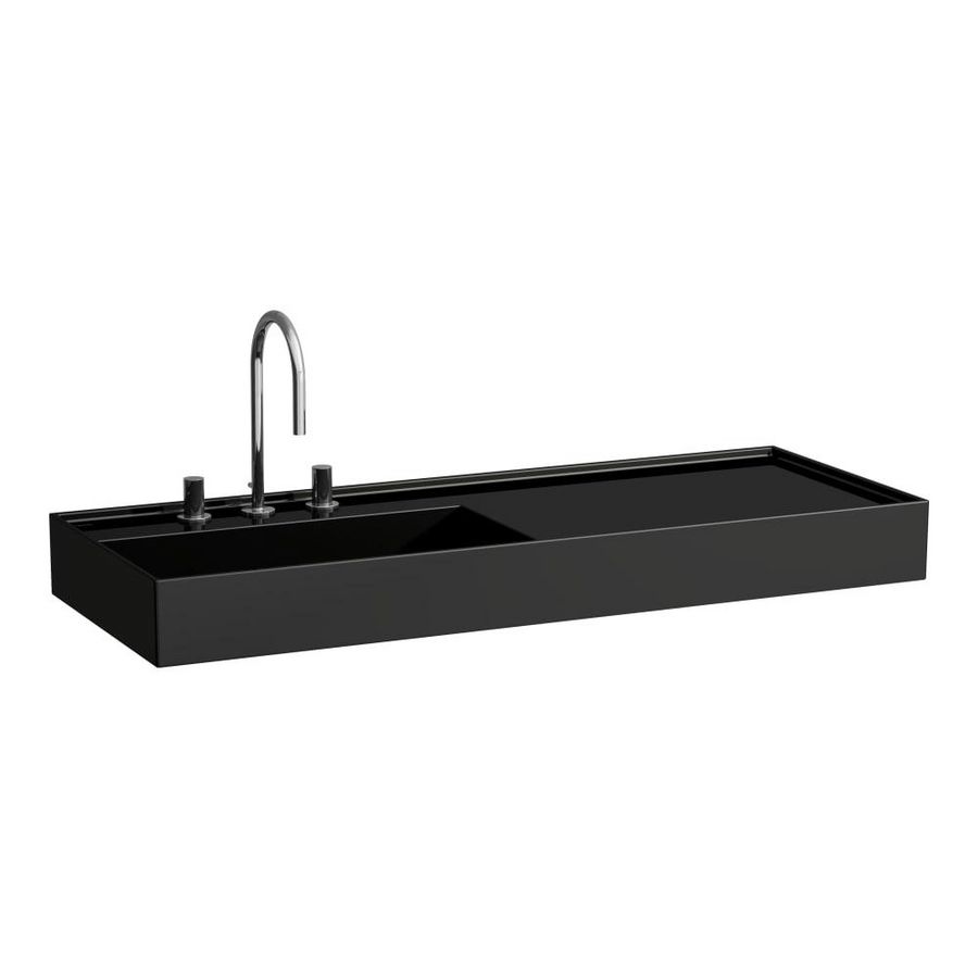 Wast. afleg rechts 1200x460mm m.kr.gat z. overloop