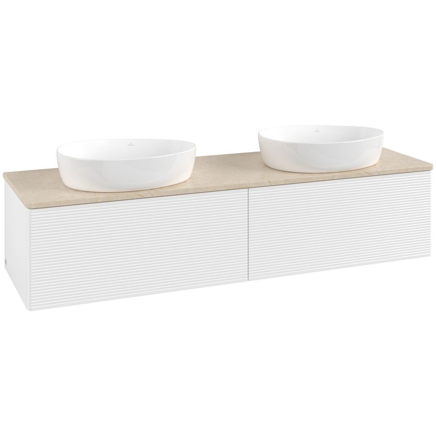 Wastafelonderkast Antao 1600x360x500mm White Matt Lacquer K39113MT