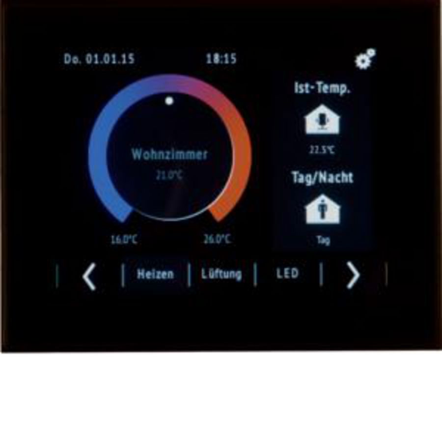 KNX touch controller 3,5 touch display incl. busaankoppelaar