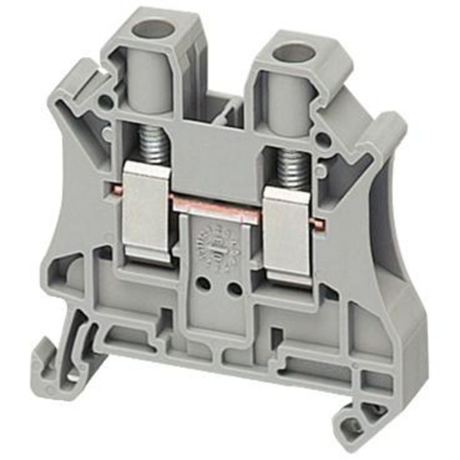 Doorvoerklem 6mm² 41A Enkel niveau Schroef Grijs VVE=50