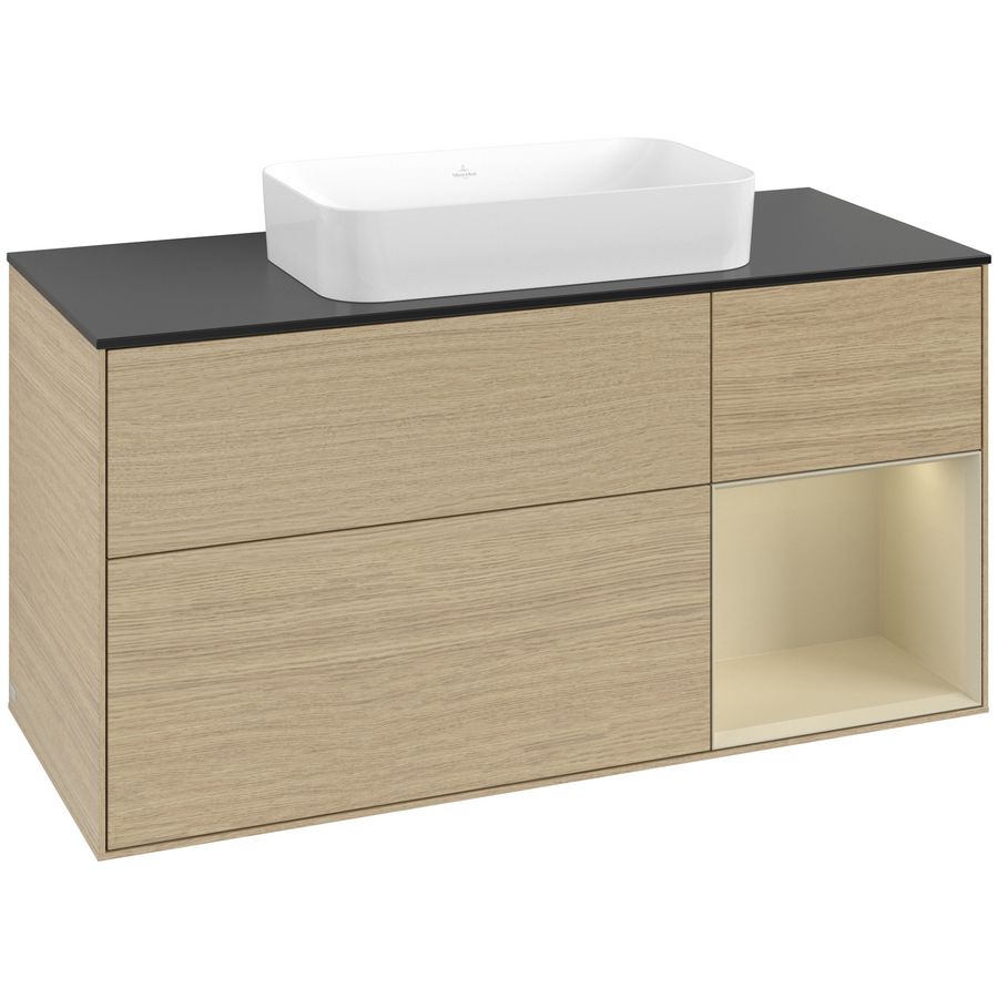 Wastafelonderkast Finion 1200x603x501mm Oak Veneer F712HJPC
