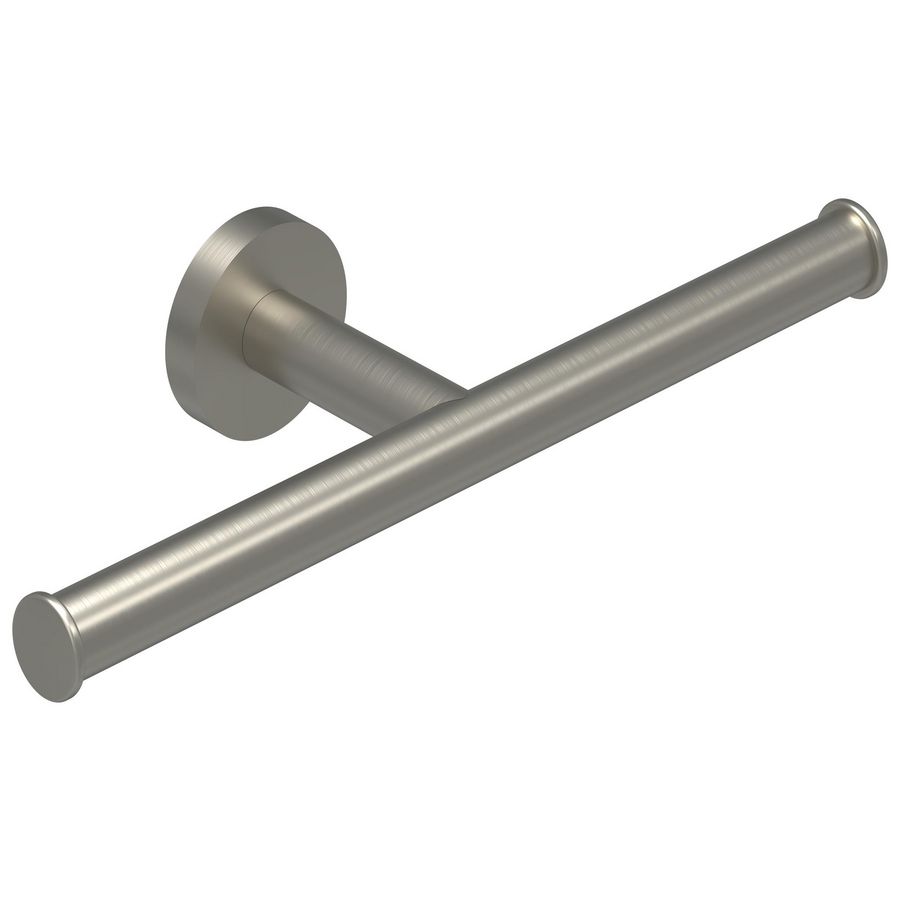 Toiletrolhouder dubbel geborsteld nickel