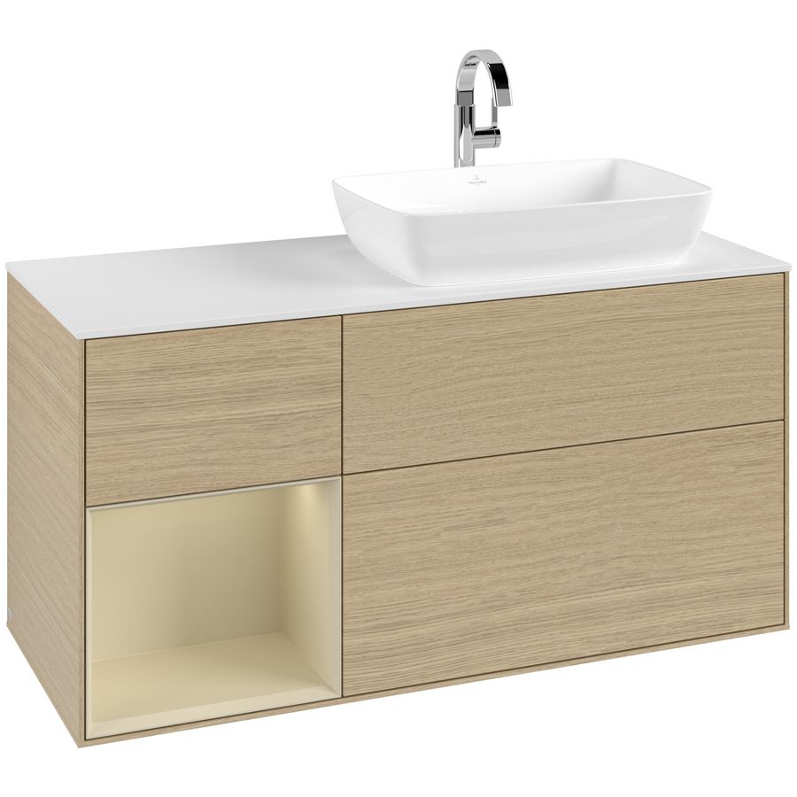 Wastafelonderkast Finion 1200x603x501mm Oak Veneer F801HJPC