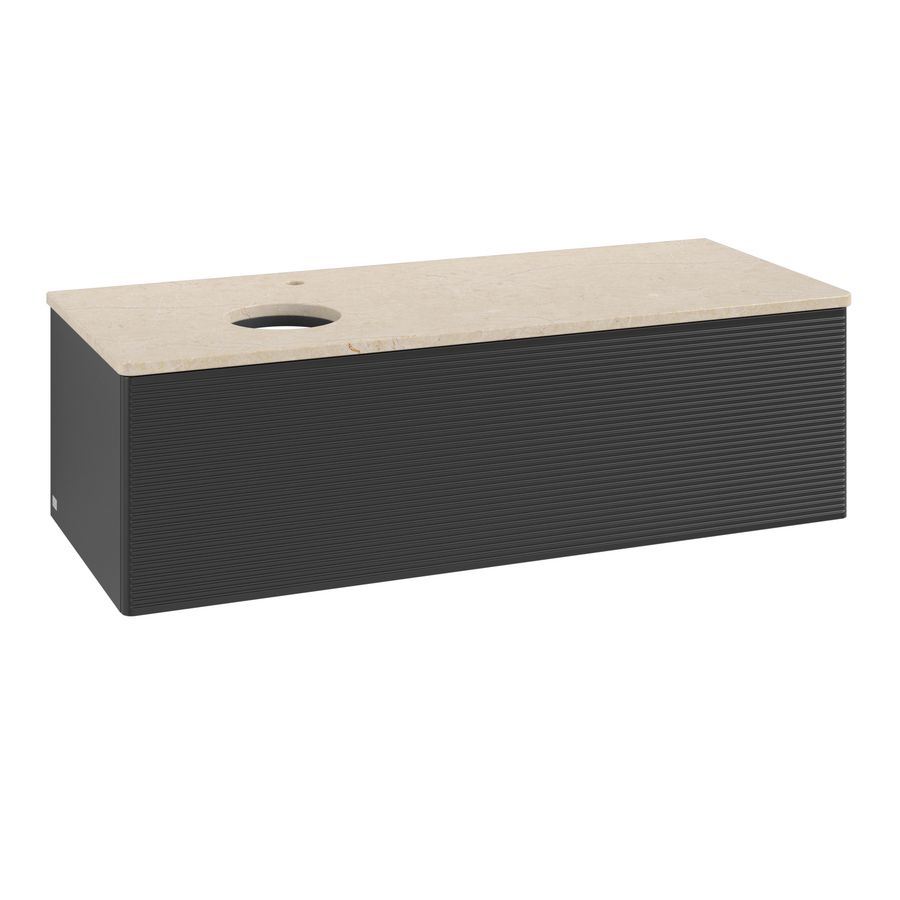 Wastafelonderkast Antao 1200x360x500mm Black Matt Lacquer K33153PD