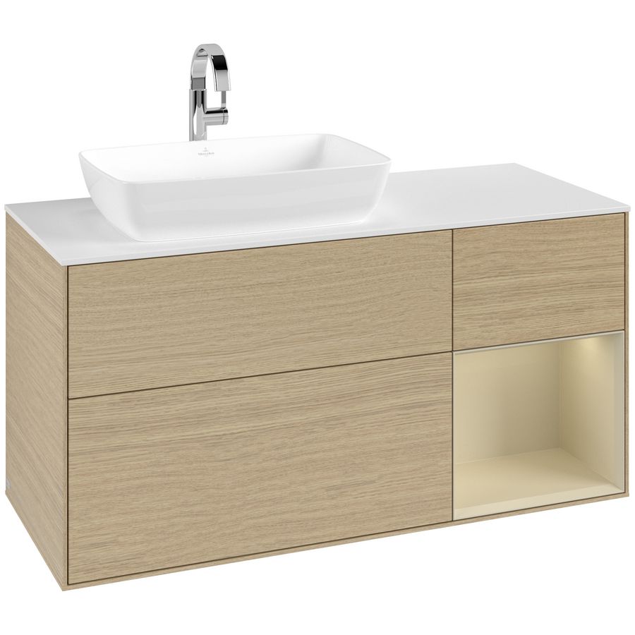 Wastafelonderkast Finion 1200x603x501mm Oak Veneer F811HJPC
