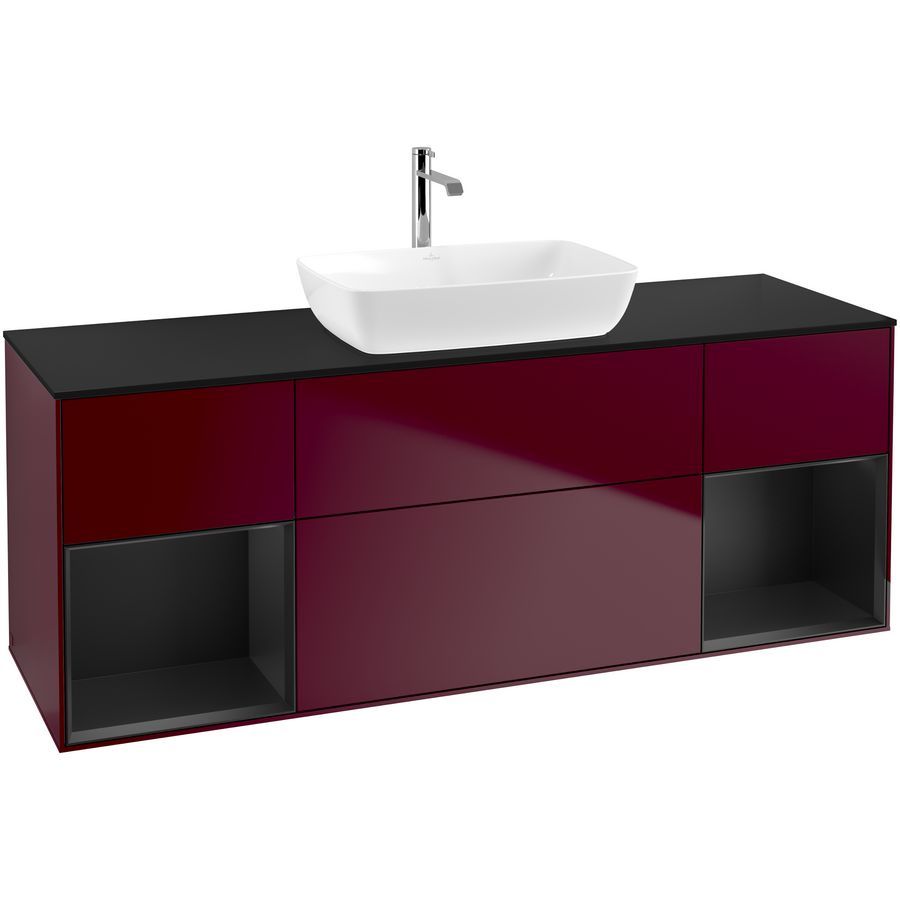 Wastafelonderkast Finion 1600x603x501mm Peony Matt Lacquer G862PDHB