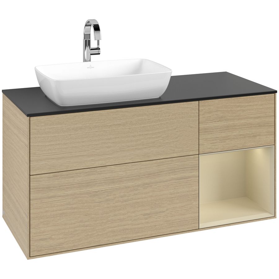 Wastafelonderkast Finion 1200x603x501mm Oak Veneer F812HJPC