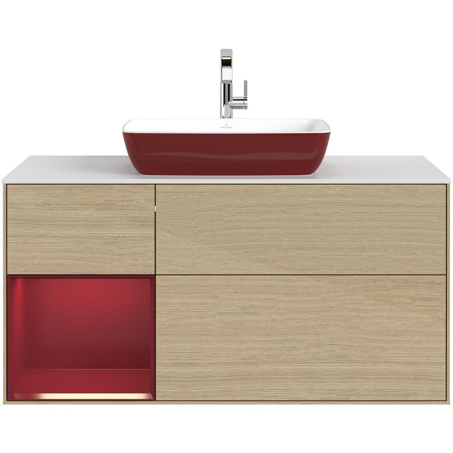 Wastafelonderkast Finion 1200x603x501mm Oak Veneer F821HBPC