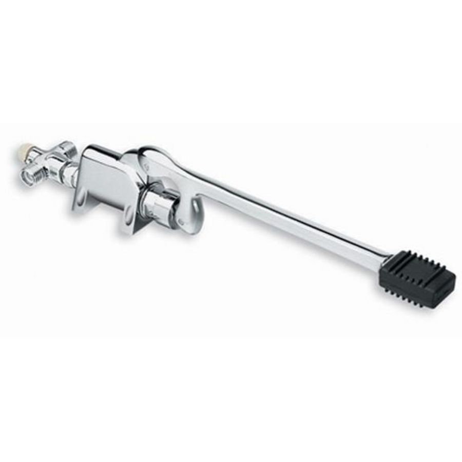 Pedaalkraan 1/2omstelbaar voor wand of vloer chroom zelfs