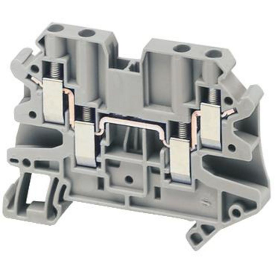 Doorvoerklem 4mm² 32A Enkel niveau Schroef Grijs VVE=50