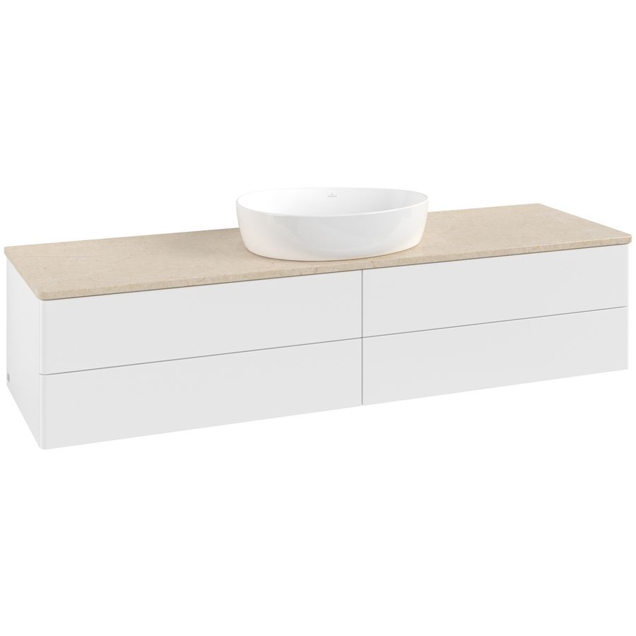 Wastafelonderkast Antao 1600x360x500mm White Matt Lacquer L25013MT