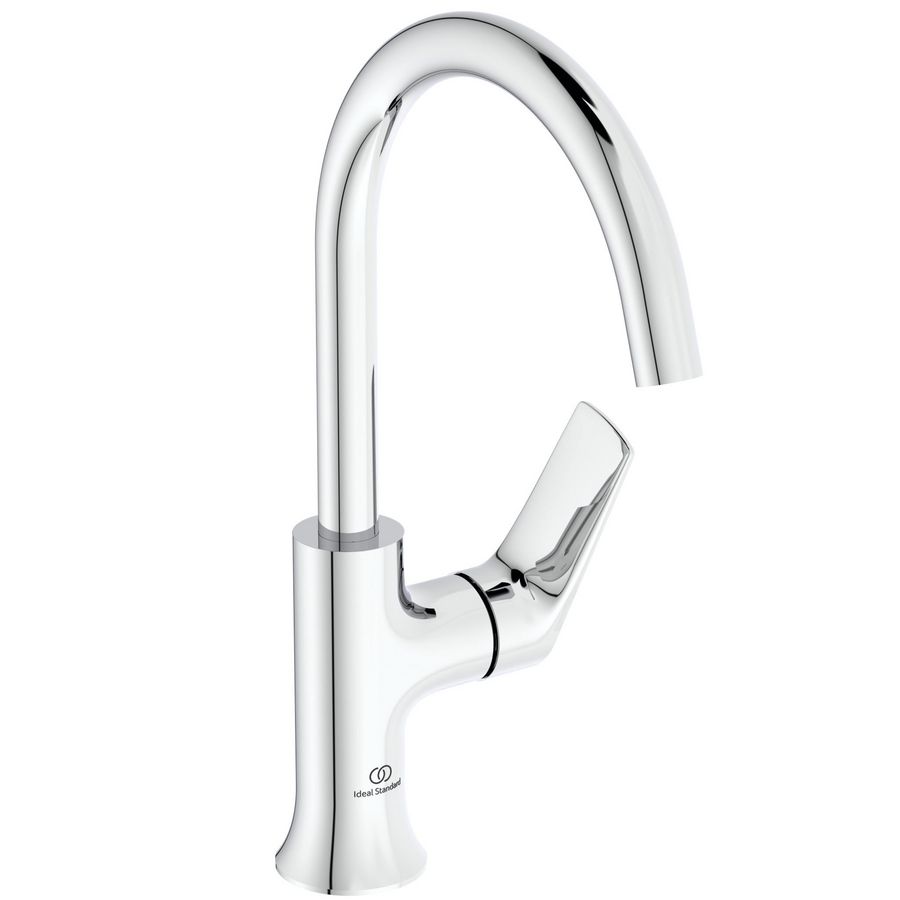 Wastafelmengkraan 114x204x311mm chroom 3.8l/m z. waste La Dolce Vita