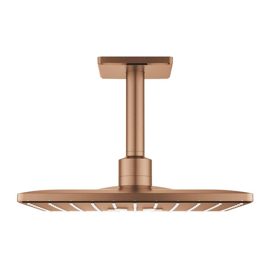 Rainshower smartactive 310 hoofddouche-set vierkant plafondmontage duo warm sunset geborsteld (mat bronskleurig) excl. inbouwbox