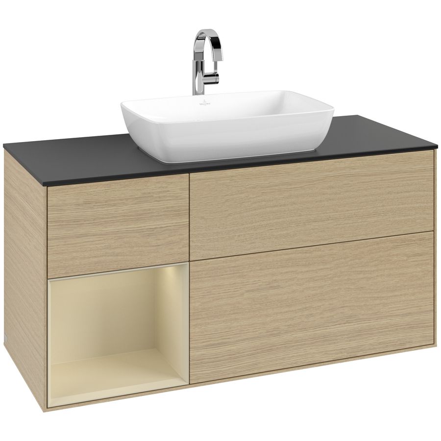 Wastafelonderkast Finion 1200x603x501mm Oak Veneer F822HJPC
