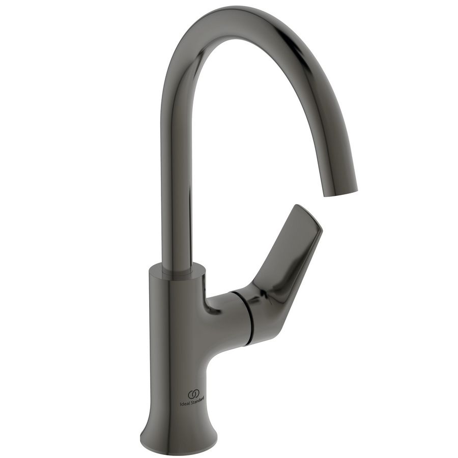Wastafelmengkraan 114x204x311mm magn grey 3.8l/m z. waste La Dolce Vita