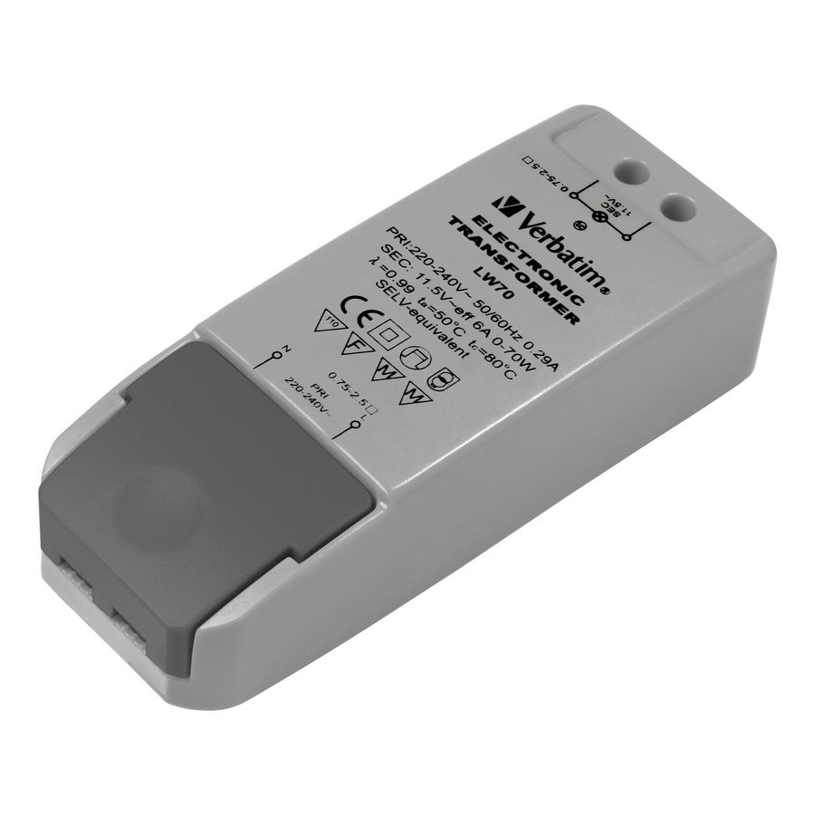 Transformator laagvolt 12V AC 0-45W DIM LED
