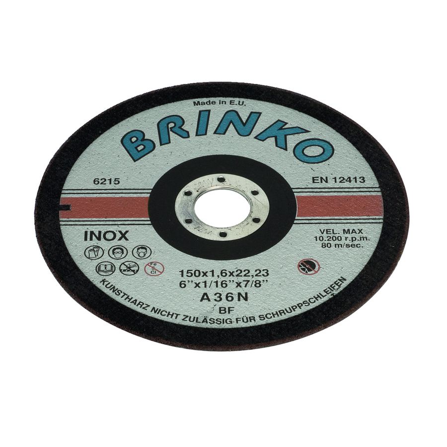 Doorslijpschijf roestvast staal Ø150mm