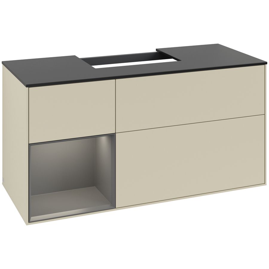 Wastafelonderkast Finion 1200x603x501mm S.Grey Matt Lacquer F162GKHJ