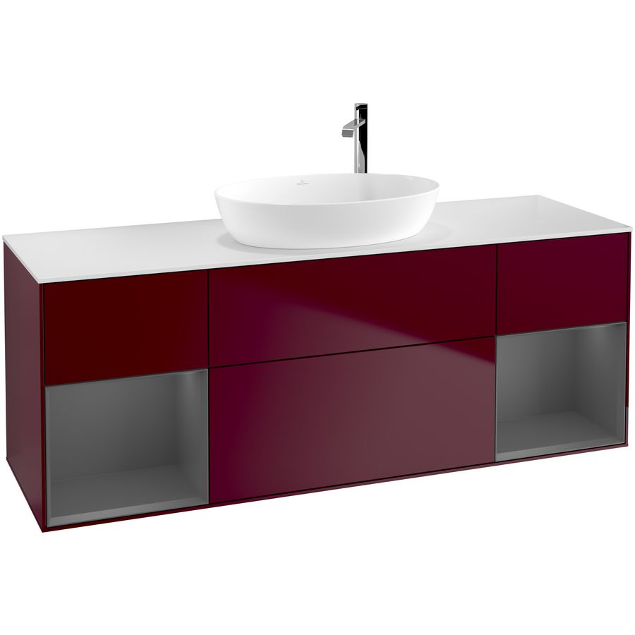 Wastafelonderkast Finion 1600x603x501mm Peony Matt Lacquer G981GKHB
