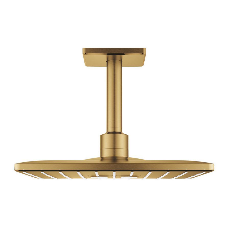 Rainshower smartactive 310 hoofddouche-set vierkant plafondmontage duo cool sunrise geborsteld (mat goudkleurig) excl. inbouwbox