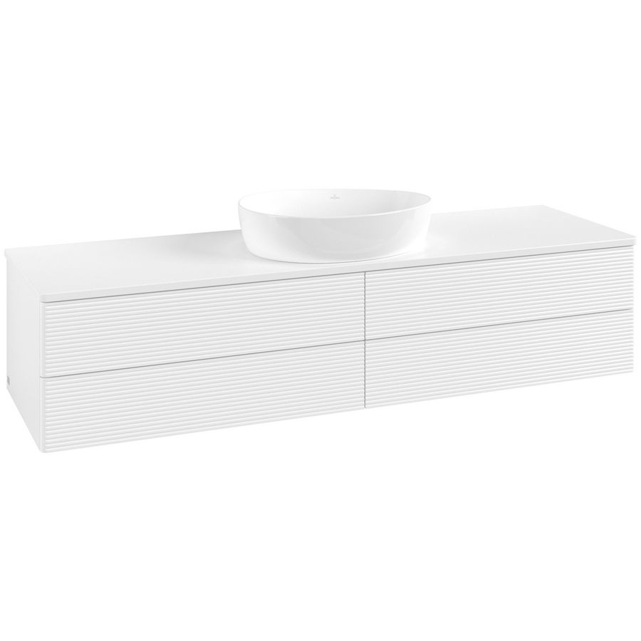 Wastafelonderkast Antao 1600x360x500mm White Matt Lacquer L25110MT