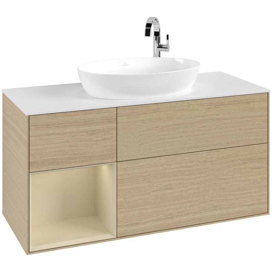 Wastafelonderkast Finion 1200x603x501mm Oak Veneer F941HJPC