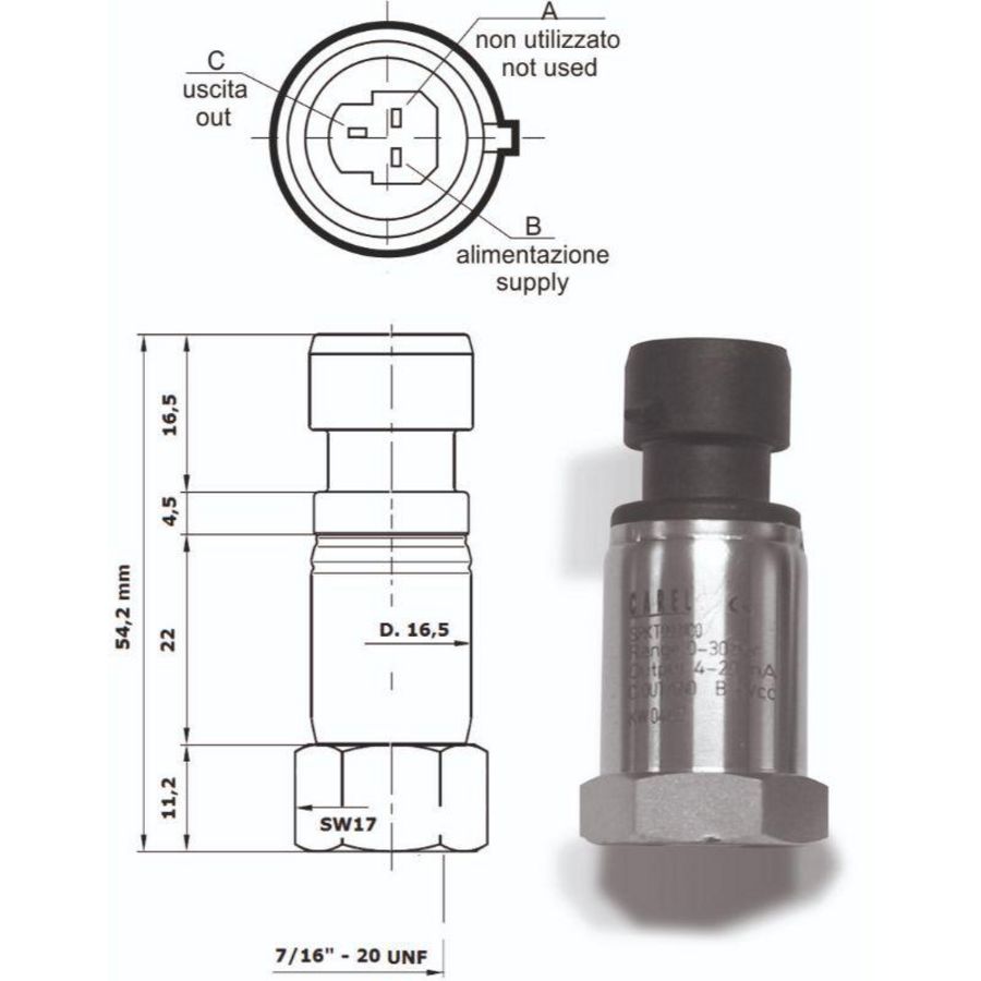 Drukopnemer type SPKT0011C0 0/10b 4-20mA