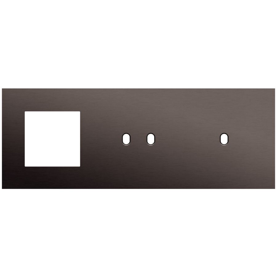 3-voudige afdekplaat horizontaal 71mm centerafstand voor een 45x45mm