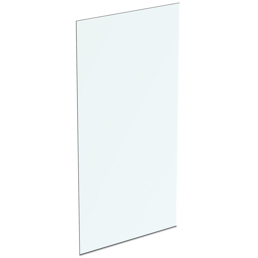 Inloopdouchewand dual access glas 100cm incl. vloerprofiel zilver excl. rechte muursteunen