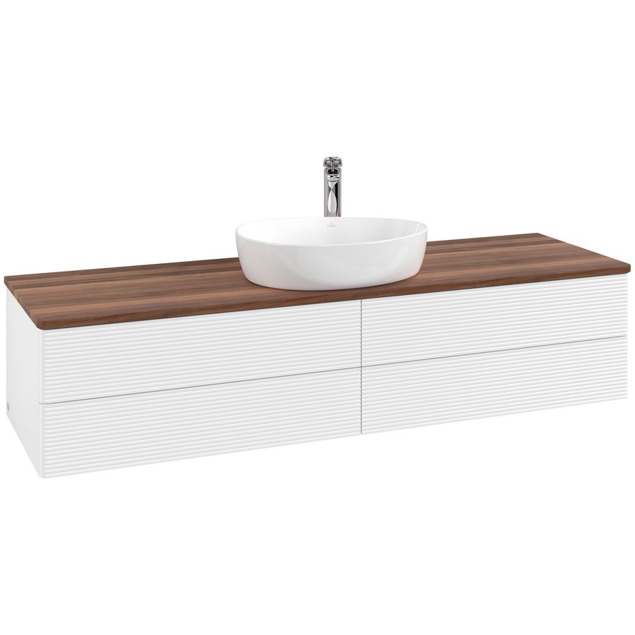 Wastafelonderkast Antao 1600x360x500mm White Matt Lacquer L25152MT