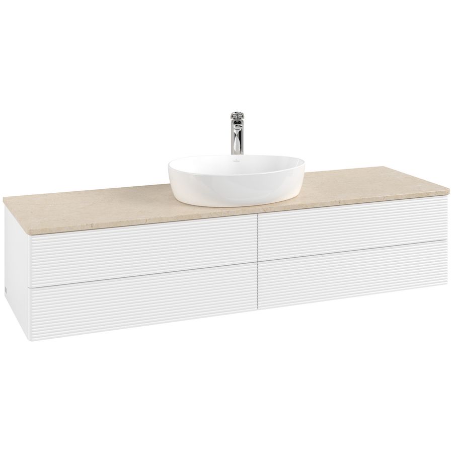 Wastafelonderkast Antao 1600x360x500mm White Matt Lacquer L25153MT