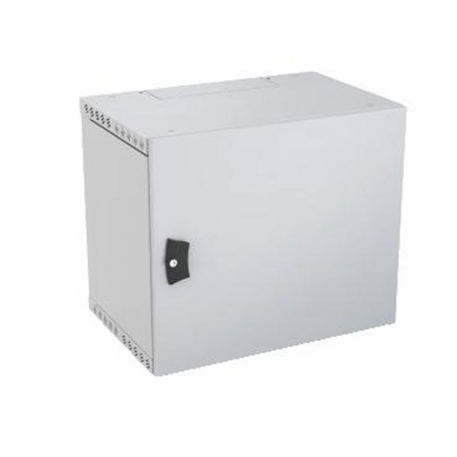 Wandkast OPB 18HE Vast raam 19" Massieve deur 500mm RAL7035