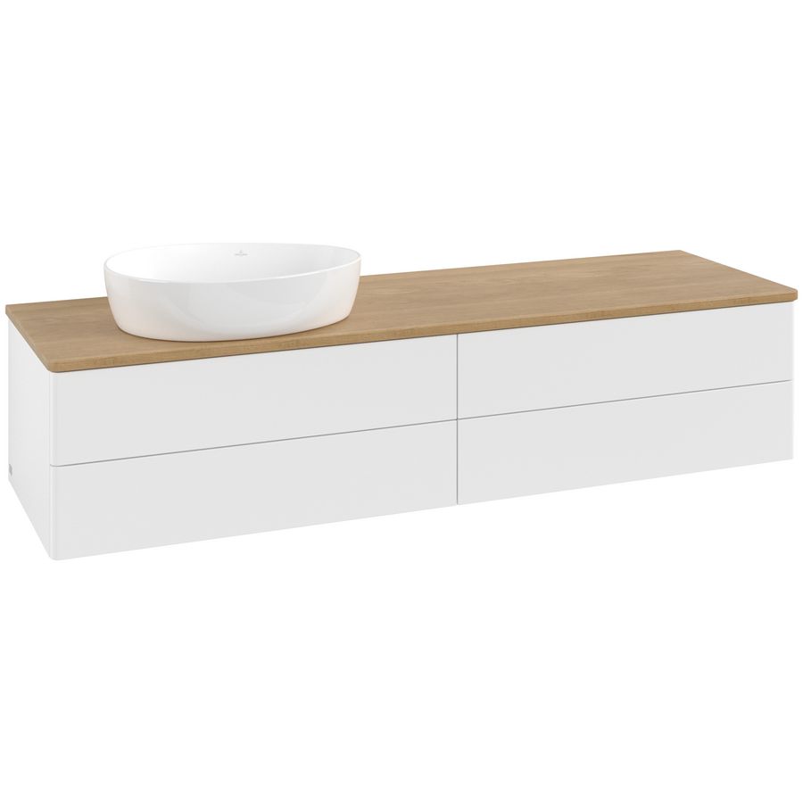 Wastafelonderkast Antao 1600x360x500mm White Matt Lacquer L26011MT