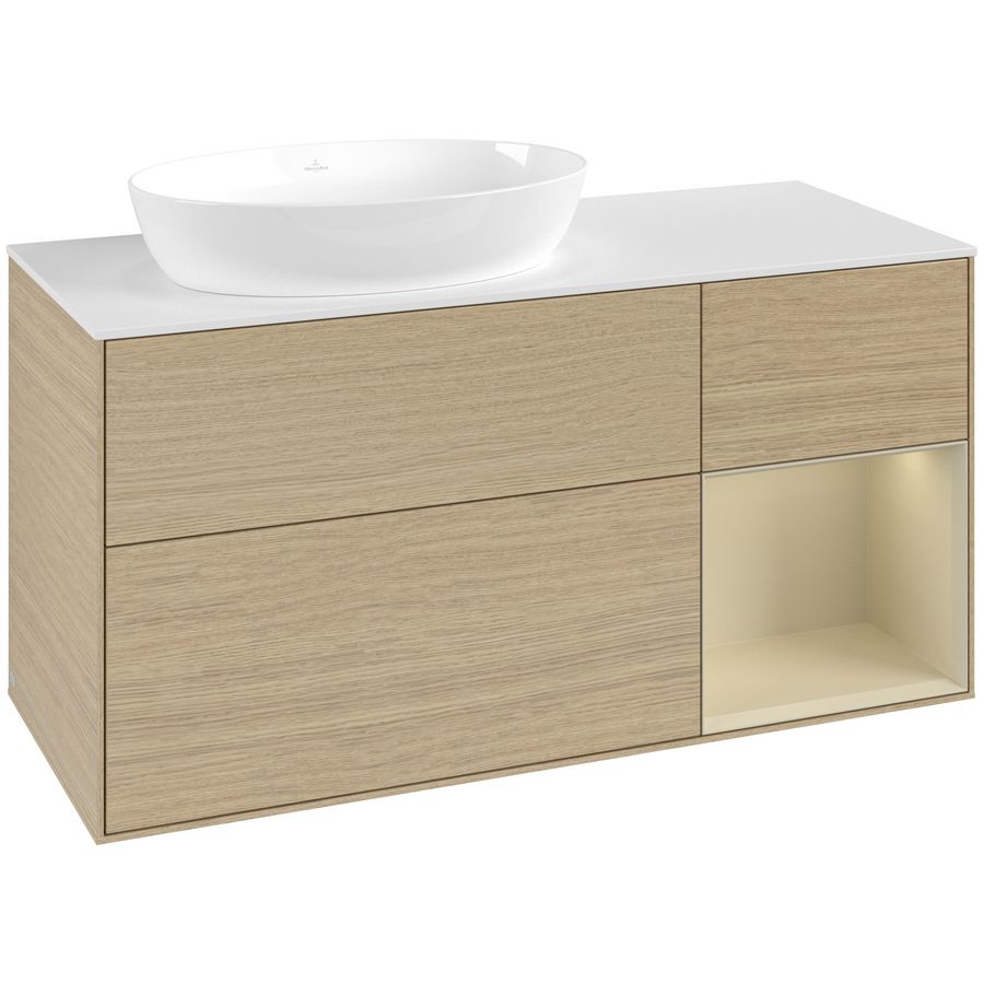 Wastafelonderkast Finion 1200x603x501mm Oak Veneer FA51HJPC