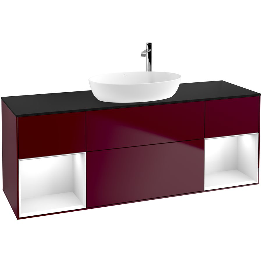 Wastafelonderkast Finion 1600x603x501mm Peony Matt Lacquer G982GFHB