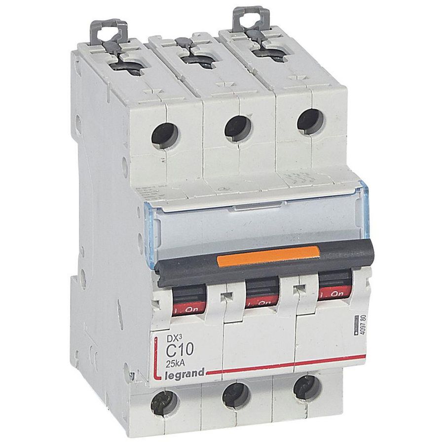 Installatieautomaat 3-polig C-karakteristiek 10A 25kA DX³ DIN