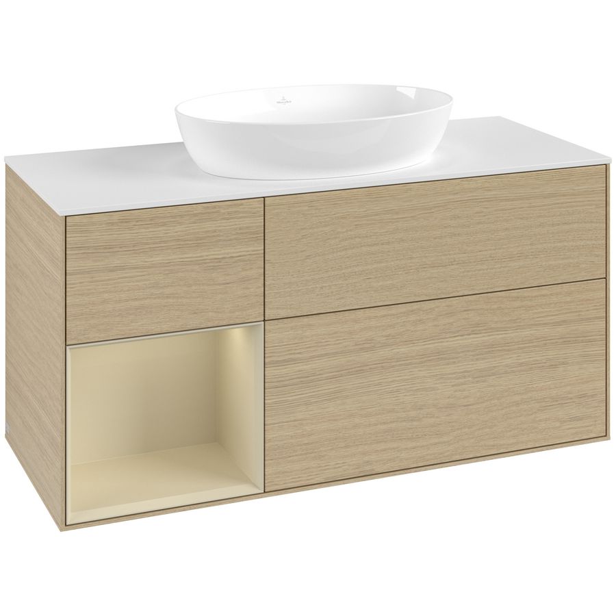 Wastafelonderkast Finion 1200x603x501mm Oak Veneer FA61HJPC