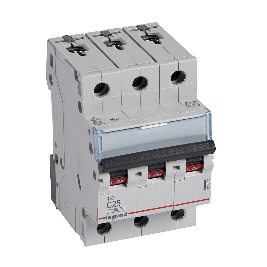 Installatieautomaat MCB TX3 3-polig C-karakteristiek 25A 6000A