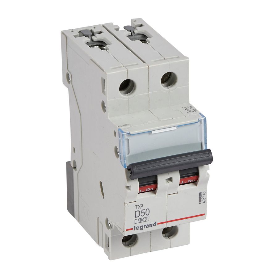 Installatieautomaat MCB TX3 2-polig D-karakteristiek 50A 6000A