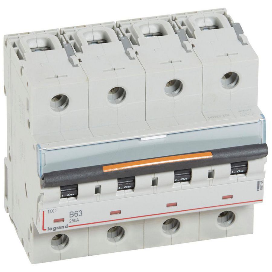 Installatieautomaat 4-polig B-karakteristiek 63A 25kA DX³ DIN