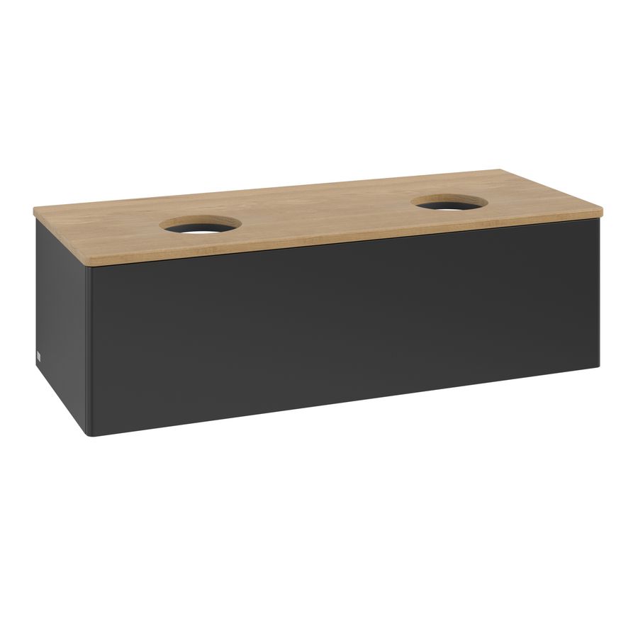 Wastafelonderkast Antao 1200x360x500mm Black Matt Lacquer K35011PD