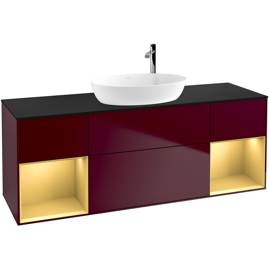 Wastafelonderkast Finion 1600x603x501mm Peony Matt Lacquer G982HFHB