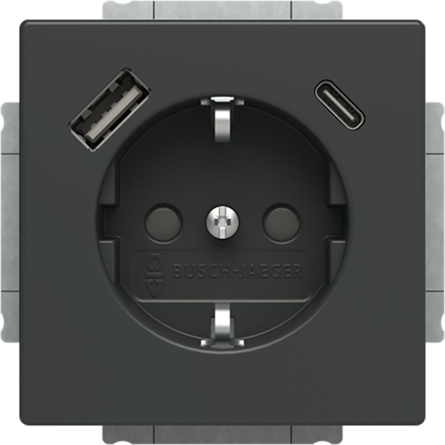 Wcd ra kv + 1xUSB-A + 1xUSB-C voeding f-antraciet (20 EUCB2USBAC-81)