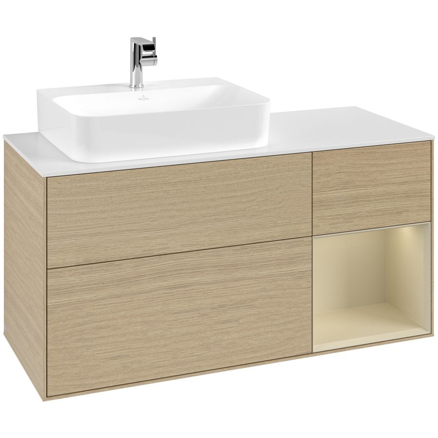 Wastafelonderkast Finion 1200x603x501mm Oak Veneer G151HJPC
